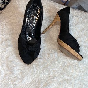 Black High Heels open toed heels